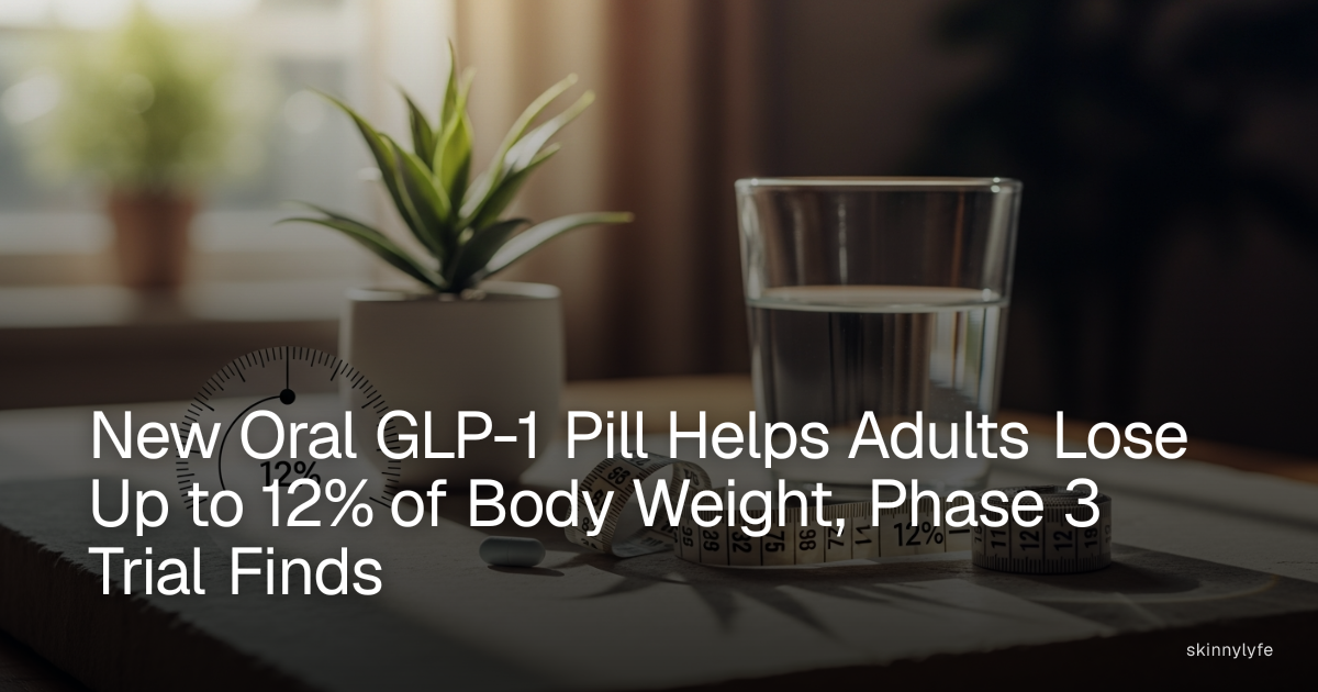 New Oral GLP-1 Pill Helps Adults Lose Up to 12% of Body Weight, Phase 3 Trial Finds