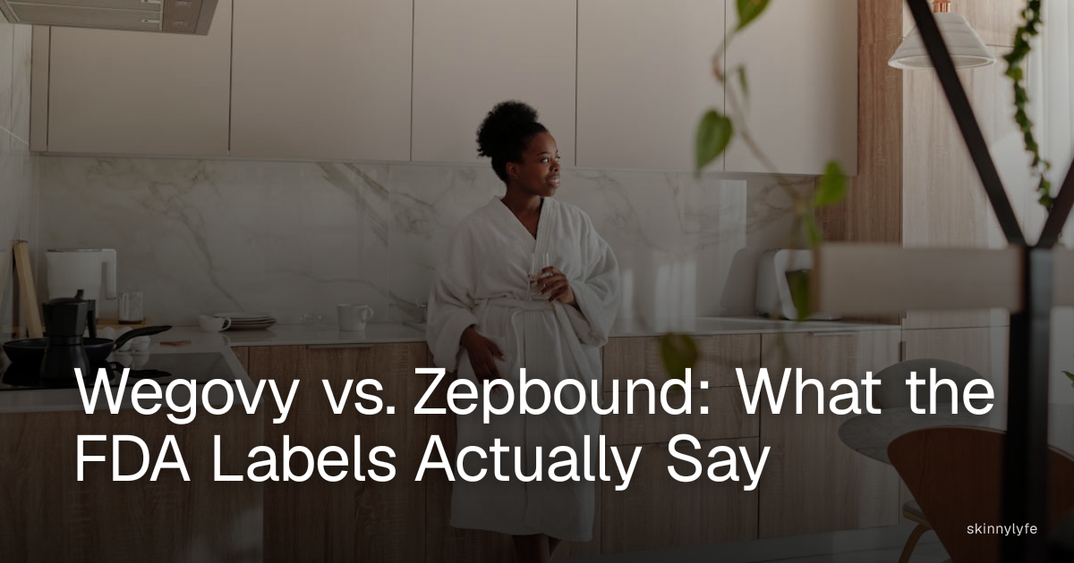 Wegovy vs. Zepbound: What the FDA Labels Actually Say